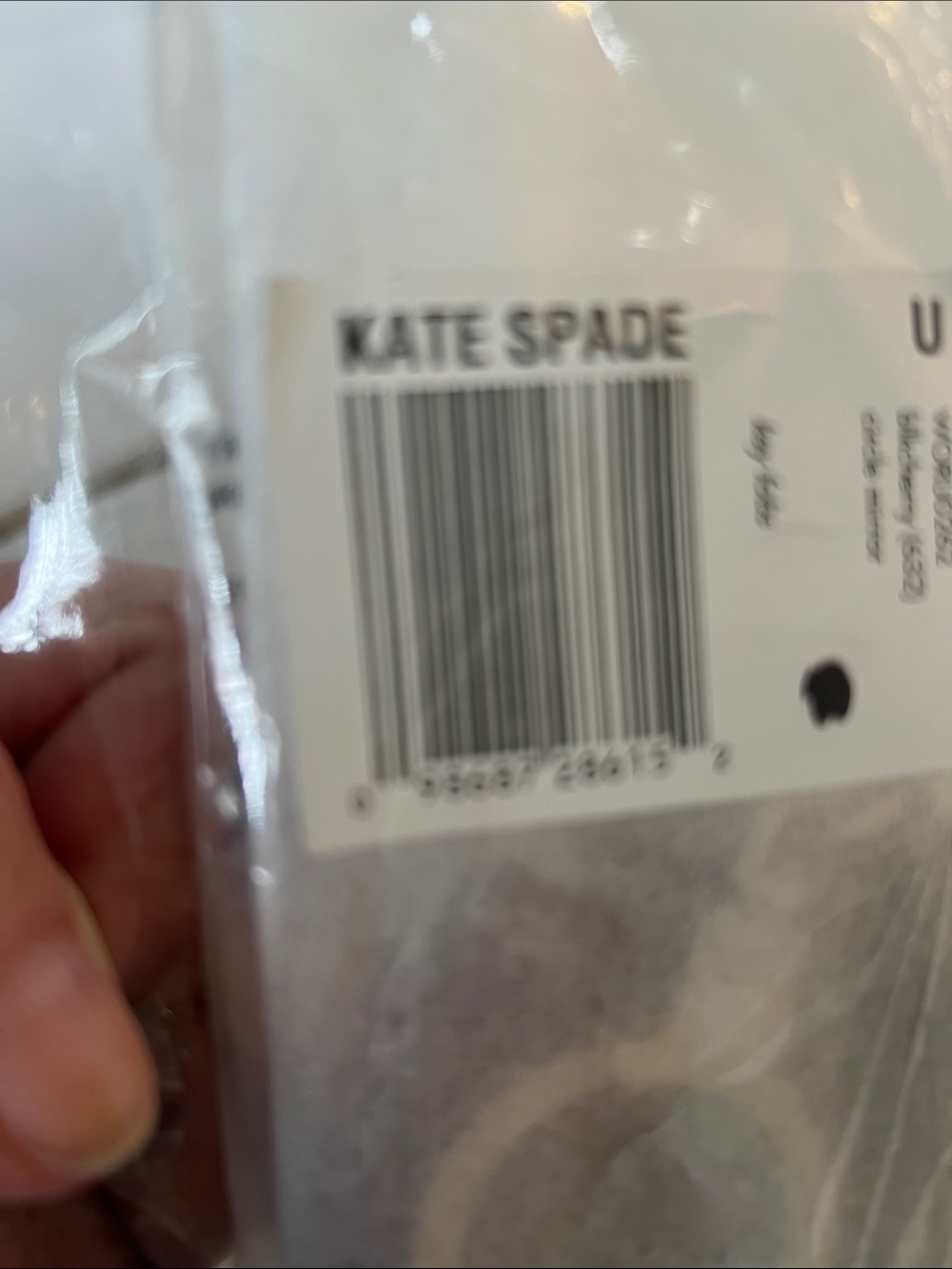 kate spade Burgundy Round Leather Keyring mirror. - Picture 5 of 8